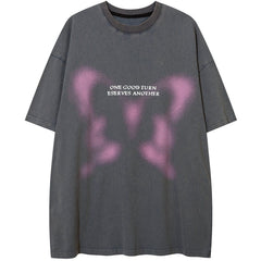 T-shirt graphique délavé Unreal Butterfly