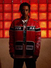 Bestickte Lederjacke im Vintage-Biker-Stil – 1746