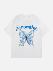 Vintage Butterfly Print Tee