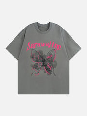 Vintage Butterfly Print Tee