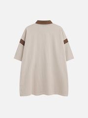 Vintage Clashing Colours Polo Collar Tee