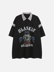 Vintage Clashing Colours Polo Collar Tee