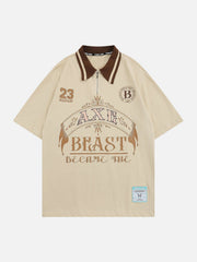 Vintage Clashing Polo Collar Tee