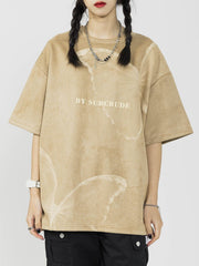 T-shirt graphique papillon vintage vieilli