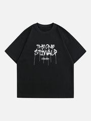 T-shirt à lettres brodées vintage