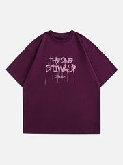 T-shirt à lettres brodées vintage