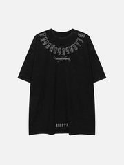 Vintage Gothic Letter Print Tee