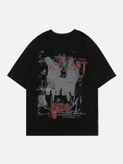 T-shirt imprimé graffiti vintage