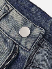 Vintage Ink Splash Washed And Distressed Jeans