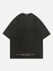 T-shirt à imprimé lettre vintage