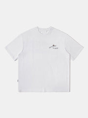 T-shirt vintage imprimé coucher de soleil sur les montagnes