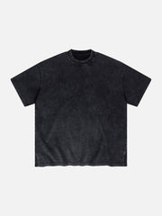 T-shirt vintage délavé avec fourche