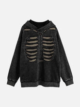 Washed And Aged Hooded Sweatshirt  - 1674