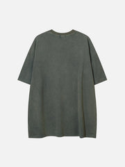 T-Shirt mit verwaschenem Schmetterlings-Print