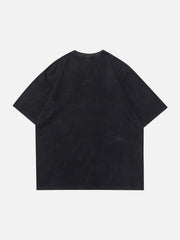 Washed Cat Print Tee