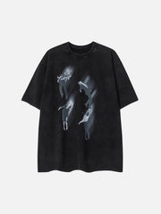 Washed Character Print Tee