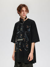 T-shirt graphique Doberman délavé