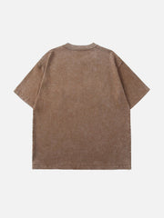 Washed Graffiti Print Tee