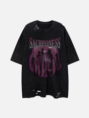 T-shirt imprimé délavé