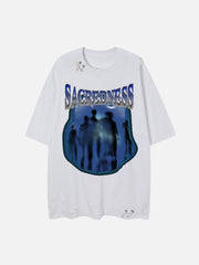 T-shirt imprimé délavé