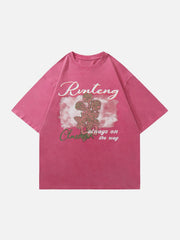 Washed Rose Print Tee