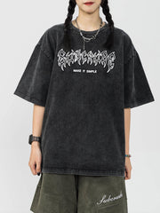 T-shirt imprimé ailes délavées