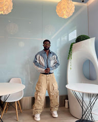 Wasteland Style Washed Distressed Thickened Pocket Cargo Trousers - 1926