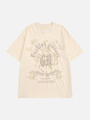 West Coast Gothic Letter Foam T-Shirt