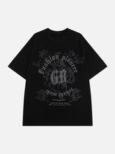 T-shirt en mousse à lettres gothiques de la côte ouest