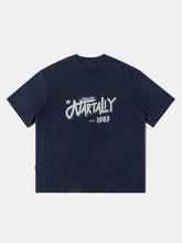 Baumwoll-T-Shirt mit Wortdruck