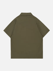 T-shirt patchwork zippé