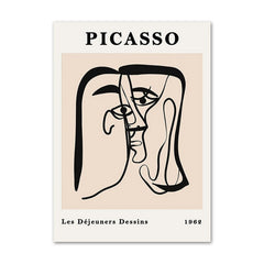 Picasso Outline Art Leinwandposter