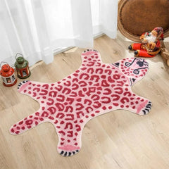 Pink Preppy Leopard Rug
