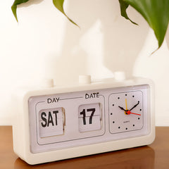 Retro Flip Calendar Clock
