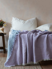 Tassel Blanket 100% Cotton Sofa Throw Cartoon Throw Blanket Quilt