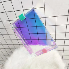 Blaues holografisches Acryltablett