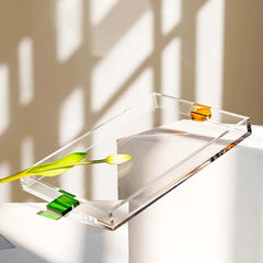 Blaues holografisches Acryltablett