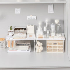 Weißer Desktop-Regal-Organizer