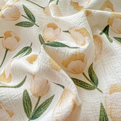 Beige Tulips Cottagecore Bedding Set