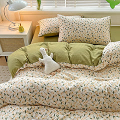 Beige Tulips Cottagecore Bedding Set