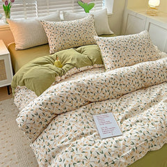 Beige Tulips Cottagecore Bedding Set