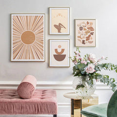 Boho Abstraktion Leinwand Poster