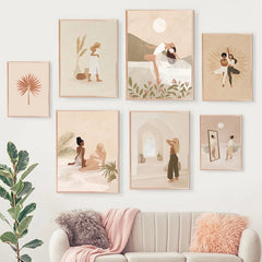 Marokkanische Mädchen Boho Leinwand Poster