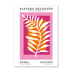 Leuchtend rosa Kunst Collage Leinwand Poster