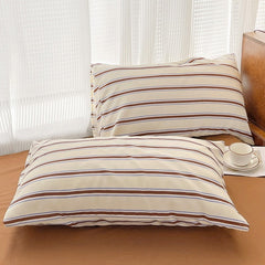 Brown Striped Minimalist Bedding Set