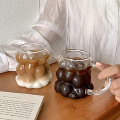 Grande tasse en verre à bulles