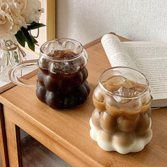 Grande tasse en verre à bulles