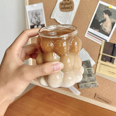 Grande tasse en verre à bulles