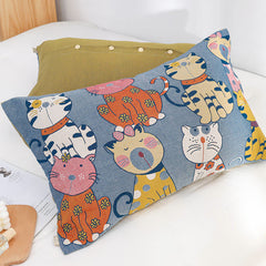 Cute Cats Pure Cotton Button Pillowcases (2PCS)