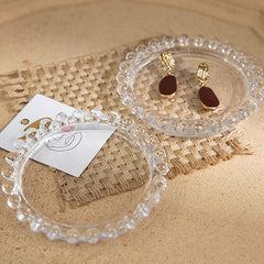 Coquette Ästhetisches Schmucktablett aus Glas